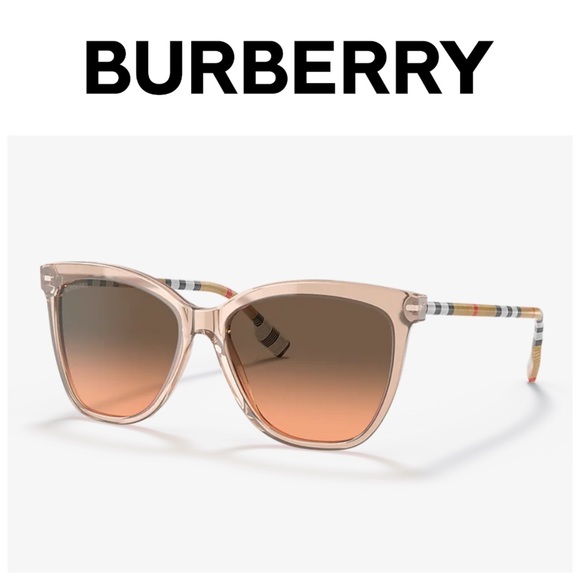 Burberry Accessories - BURBERRY • Clare Sunglasses in Peach/Orange Gradient Light Grey • BE4308